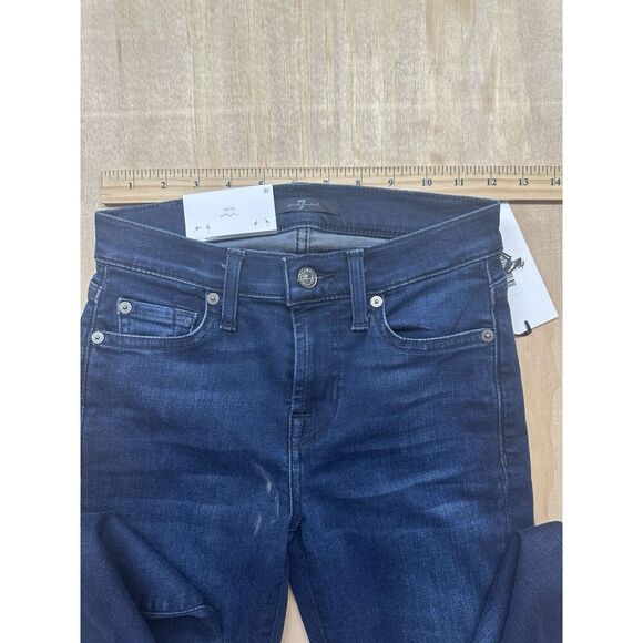 7 For All Mankind Seven Jeans Gwenevere 24 Dark Wash Skinny  NWTs $198 - Picture 4 of 6